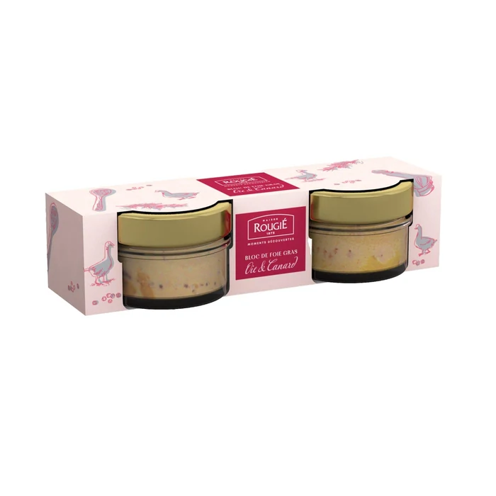 Rougié Block of foie gras duo tasting box