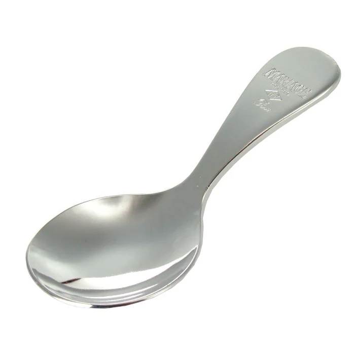 Mariage Frères Tea Caddy Spoon, Round Shape Silver Plated