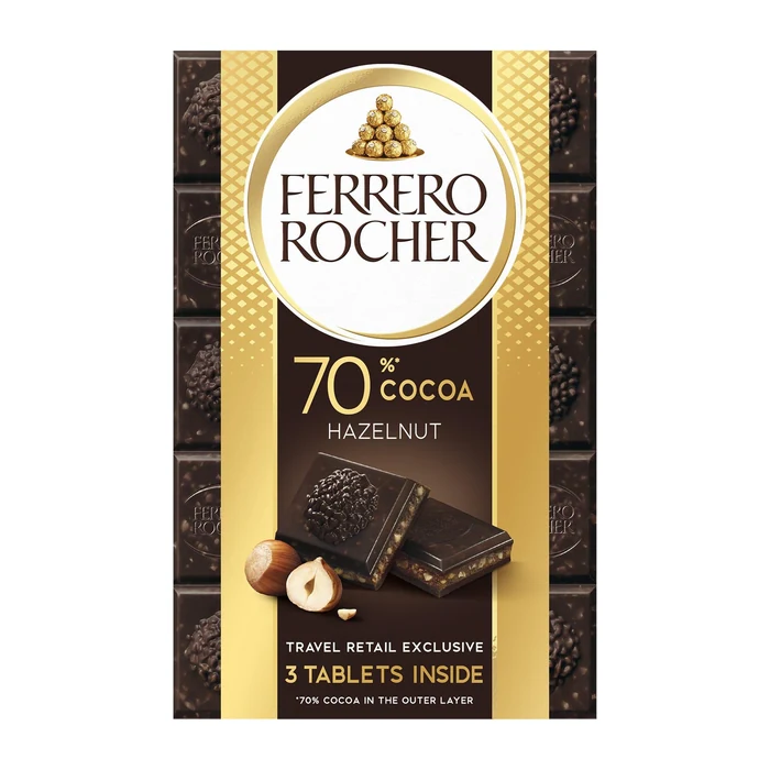 Ferrero Premium Chocolate Ferrero Rocher Tablets Dark X3 Mini Pack