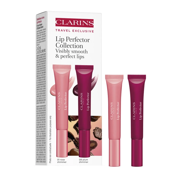 Clarins Lip Perfector Duo 01 & 08 2x12ml