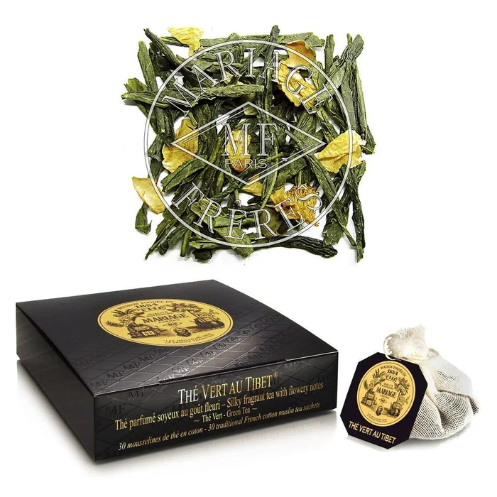 Mariage Frères Thé Vert Au Tibet - Box Of 30 Muslin Tea Sachet. at Paris