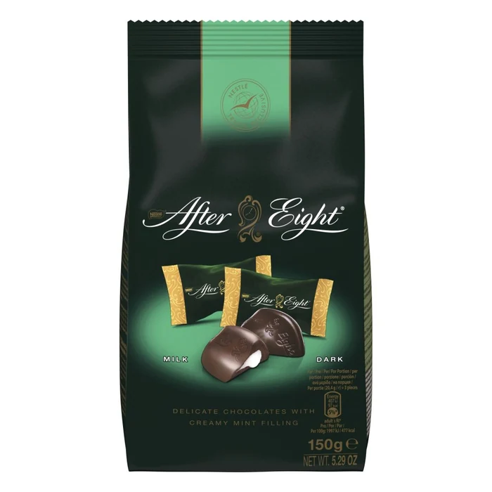 After Eight Chocolates With Mint Filling Mini Snack Bag 150g