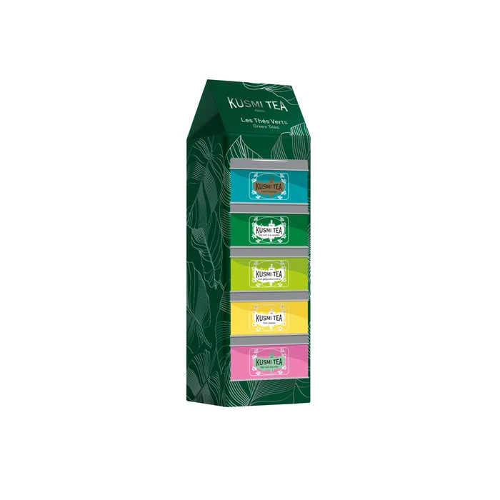 Kusmi Tea Organic Green Teas - Assortment 5 Metal Tin