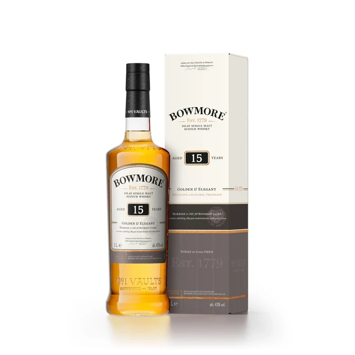 Bowmore Islay Single Malt Scotch Whisky 15 Year Old - Travel Exclusive