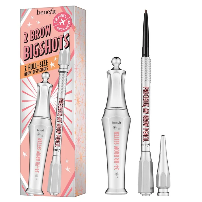 Benefit 2 Brow Big Shots Travel Set - Precisely My Brow Pencil Shade 04 & 24hr Brow Setter