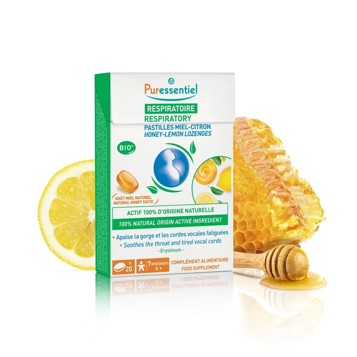 Puressentiel Honey-Lemon Respiratory Pastilles