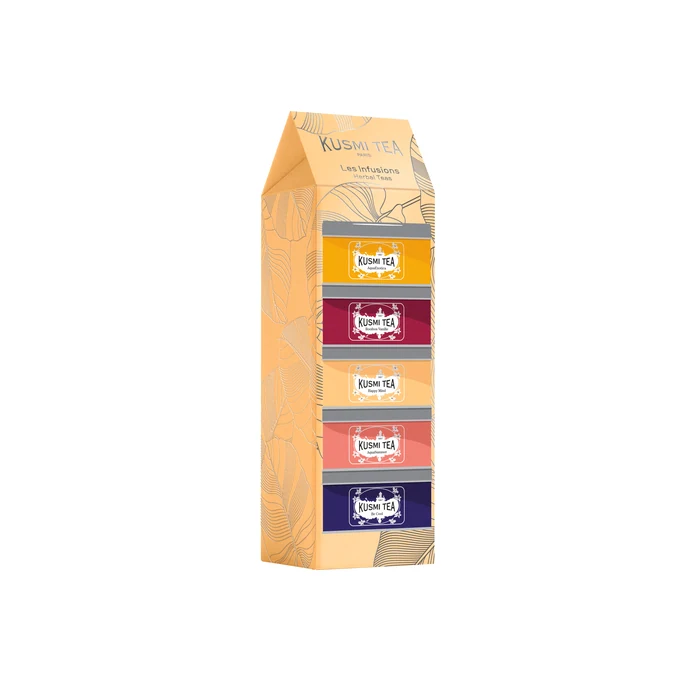 Kusmi Tea Organic Herbal Teas - Assortment 5 Metal Tin