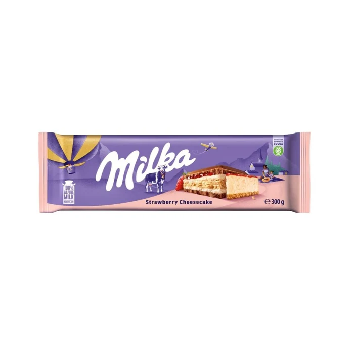 Milka Strawberry Cheesecake Tablet 300g