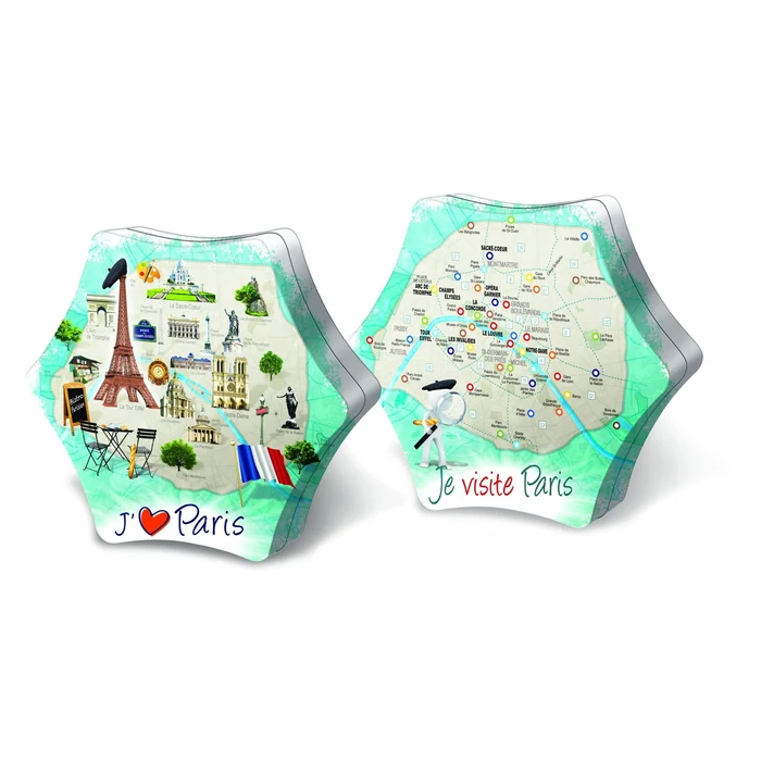 Maison DV Metal box in the shape of a map of France