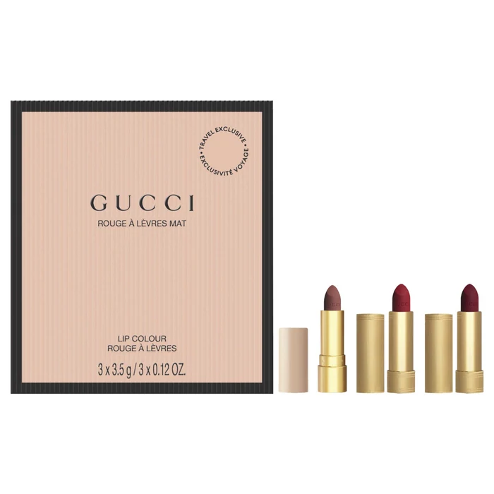 Gucci Rouge à Lèvres Mat Lipstick Gift Set 3x3.5g