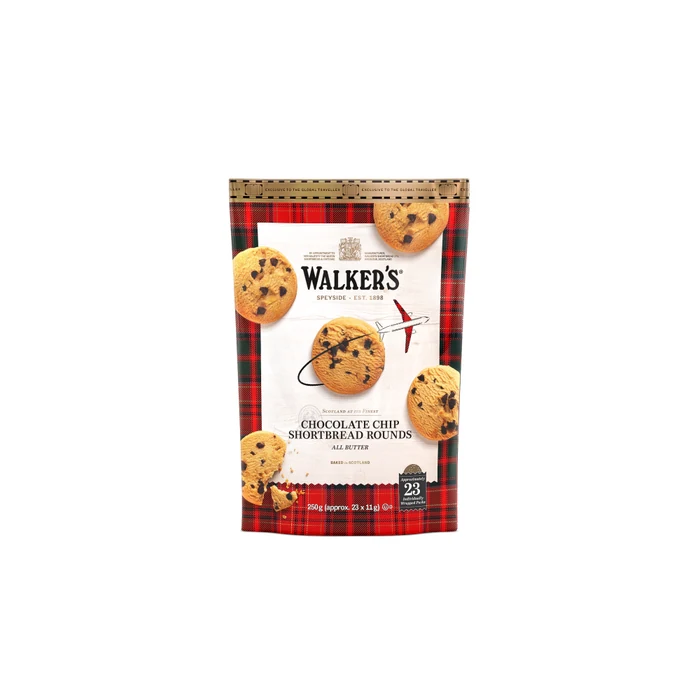 Walker's Chocolate Chip Shortbread Share Bag 250g