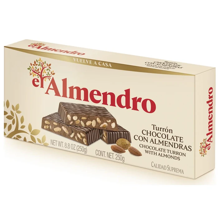 El Almendro Chocolate Nougat With Almonds 300g