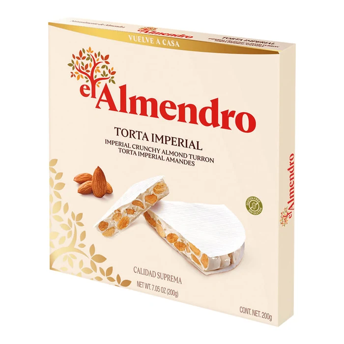 El Almendro Crunchy Almond Turron Round 200g