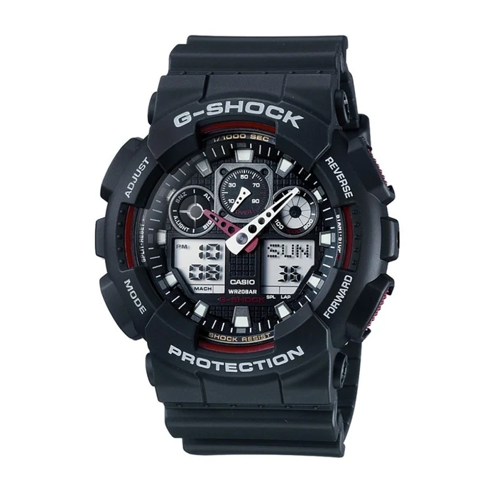 Casio Men Watch G-shock Men Watch Black-red Ga-100-1a4er