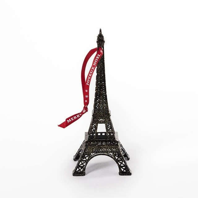 Souvenir de Paris Black glitter eiffel tower suspension 5,5 in