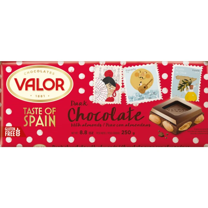 Valor Dark Chocolate With Almond 250g