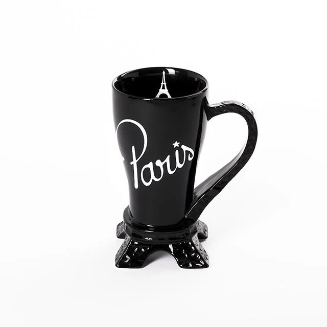 Souvenir de Paris Black eiffel tower mug