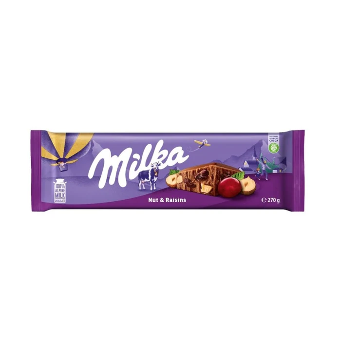 Milka Raisin Hazelnut Tablet 270g