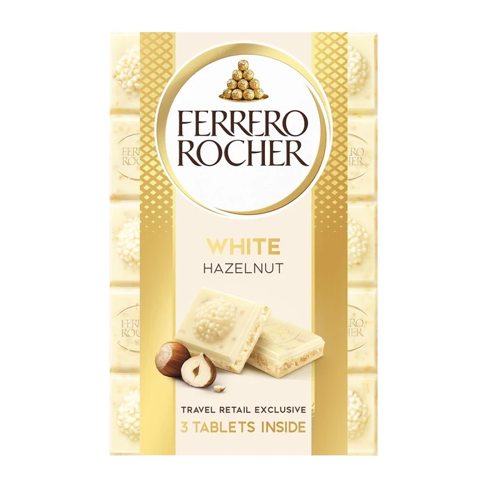 Ferrero Premium Chocolate Ferrero Rocher Tablets White X3 Mini Pack