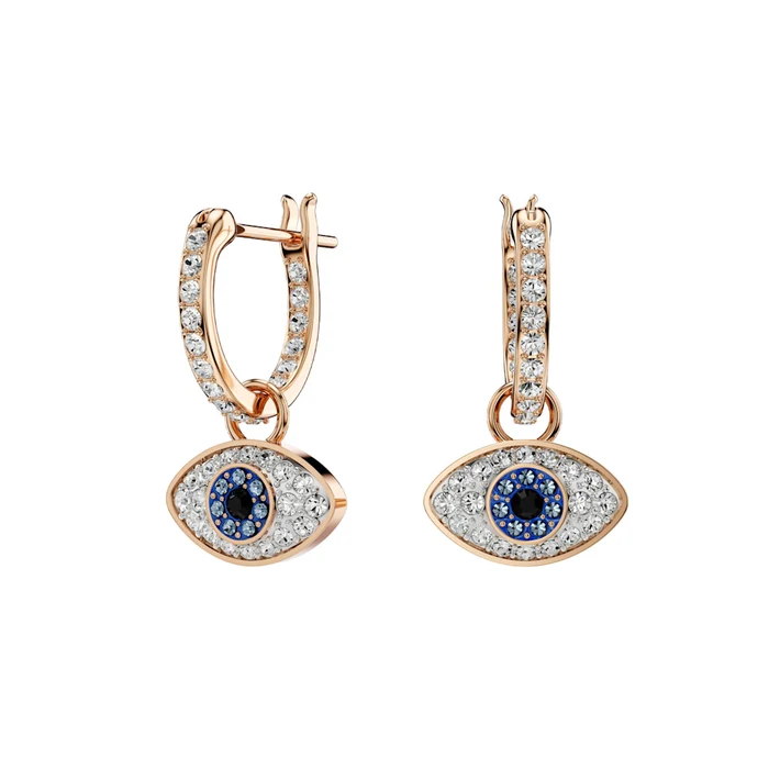 Swarovski Symbolica Drop Eye Multicolored Rose Gold Earrings - Ss Box