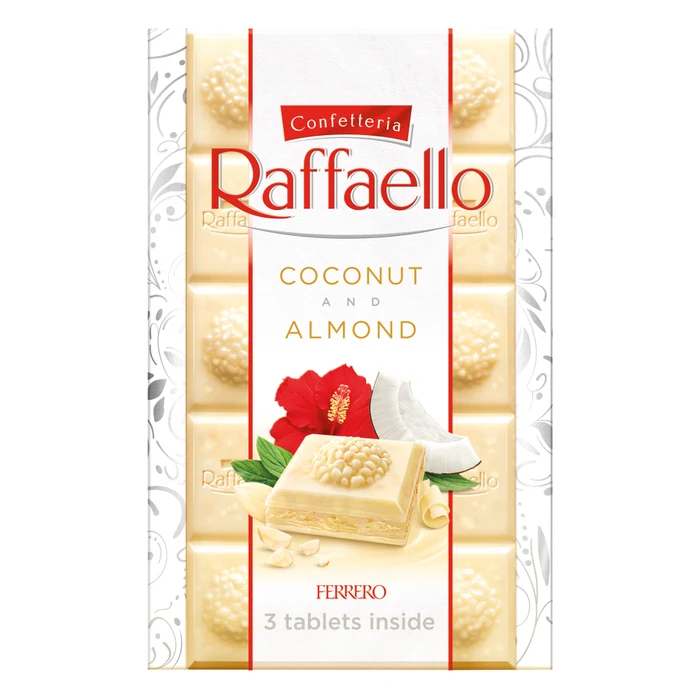 Ferrero Raffaello Tablets Coconut Almond Flavour 3x90g