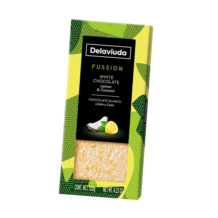 Delaviuda Tableta De Chocolate Blanco, Limon Y Coco 120g