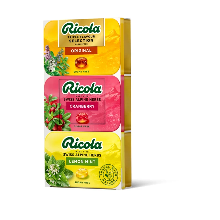 Ricola Herbal Travel Essentials Tins 3x75g