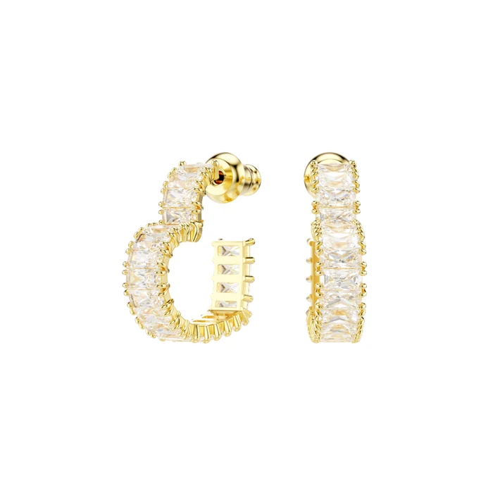 Swarovski Matrix Heart Hoop Earrings