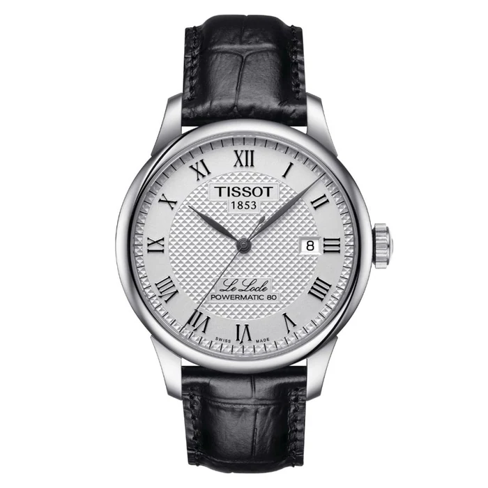 Tissot Le Locle Man Black Leather Silver