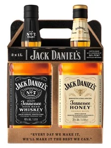 Jack Daniel S Jack Daniel's Black Label No.7 & Honey Whiskey /35% 2x1L*