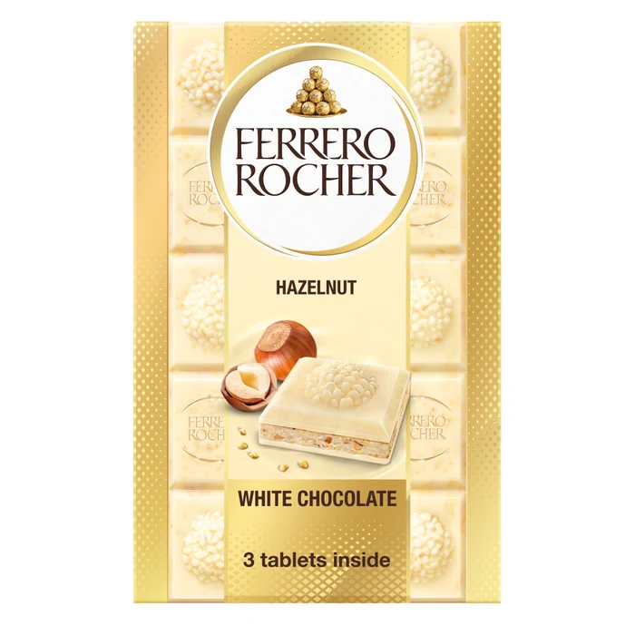 Ferrero Rocher Tablets White Chocolate Flavour 3x90g