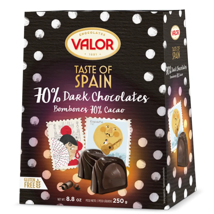 Valor Taste Of Spain Dark Chocolates Pralines 250g