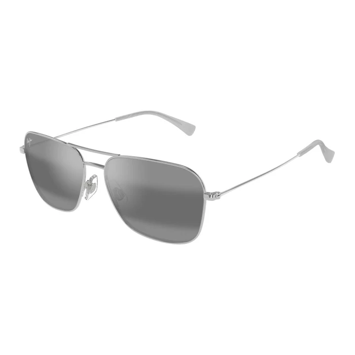 Maui Jim Grey Naauao Shiny Silver W Crystal