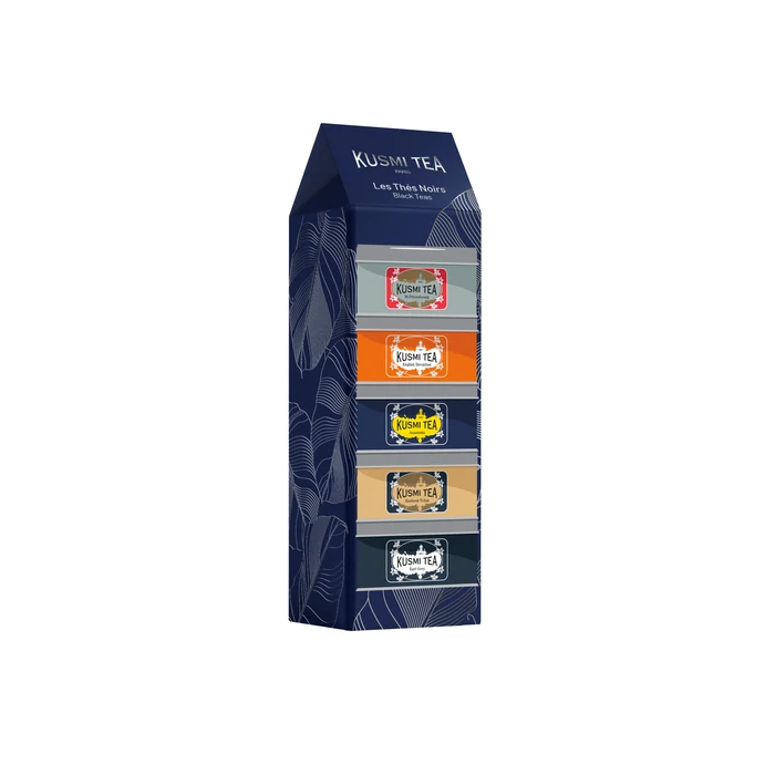 Kusmi Tea Organic Black Teas - Assortment 5 Metal Tin