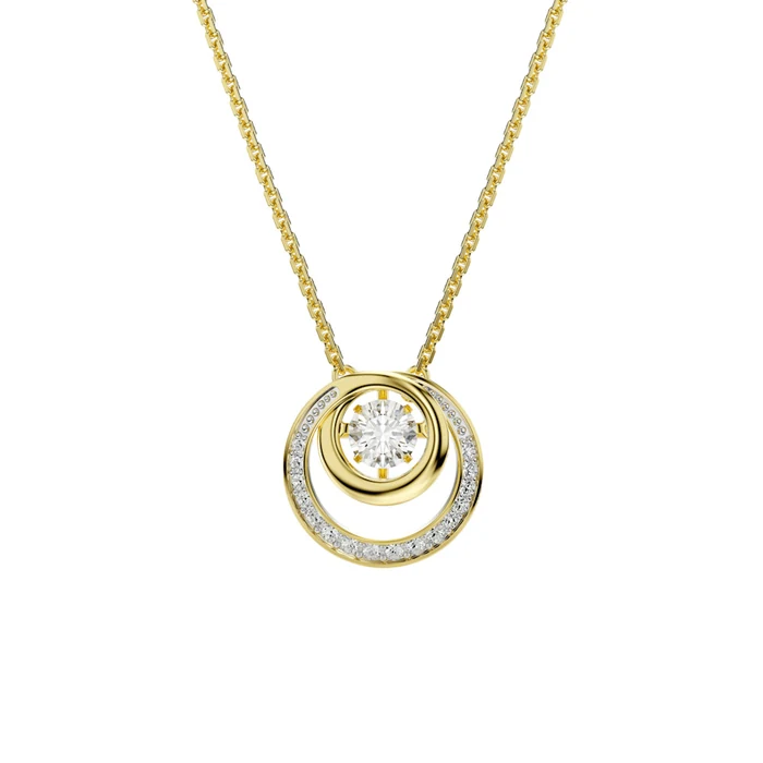 Swarovski Hyperbola Round White Gold Tone Pendant - Ss Box
