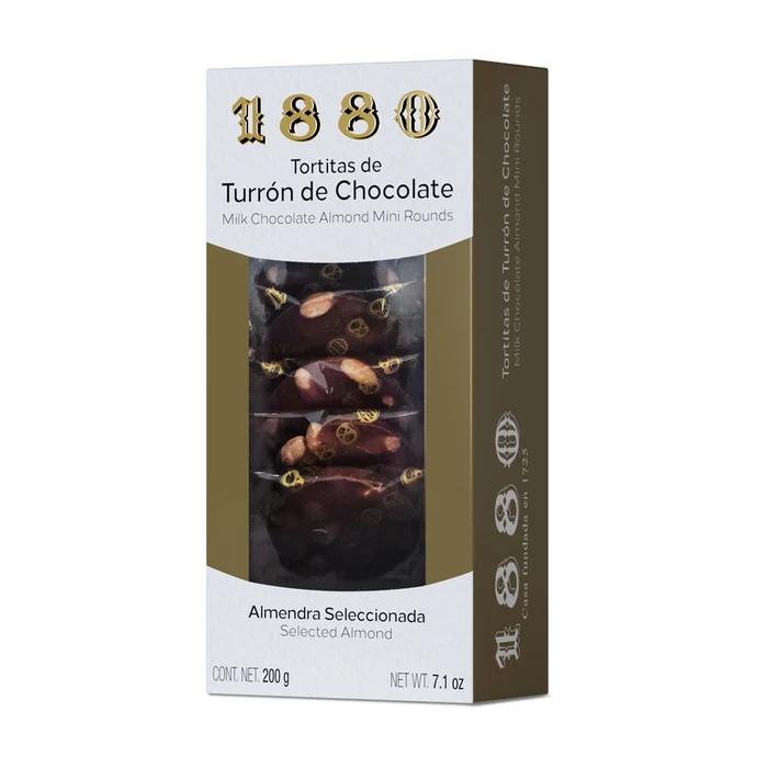 Turrón 1880 Turron Tortitas Chocolate Almond 200g