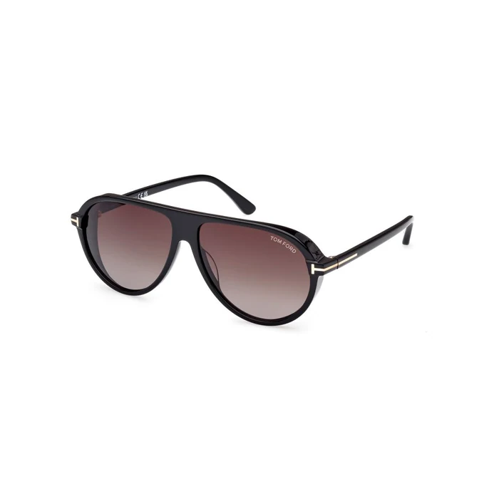 Tom Ford Sunglasses Ft1023 Shiny Black Smoke Gradient Man