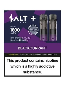 Salt POD 2 pcs | SALT LITE Blackcurrant 20mg/ml TPD2*