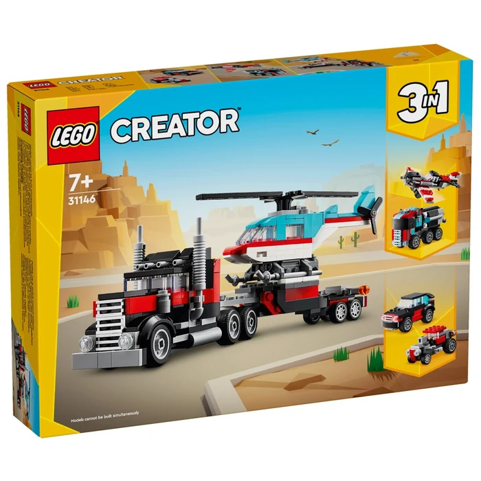 Lego 31146 Flatbed Truck With Helicopter