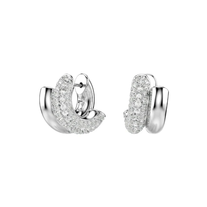 Swarovski Dextera Mini White Rhodium Hoop Earrings - Ss Box