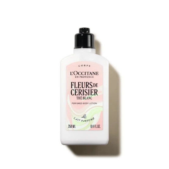LOCCITANE FLEURS DE CERISIER THÉ BLANC PERFUMED BODY LOTION