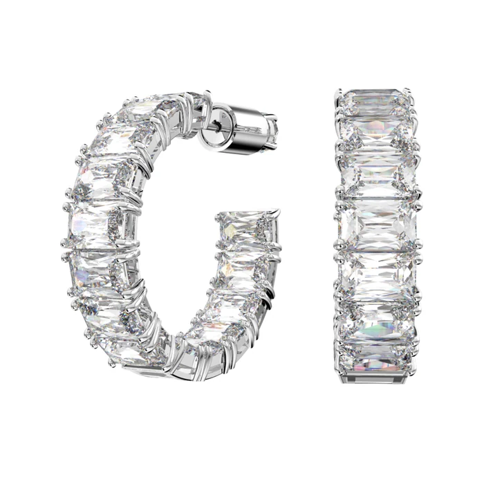 Swarovski Matrix Hoop Clear Earrings