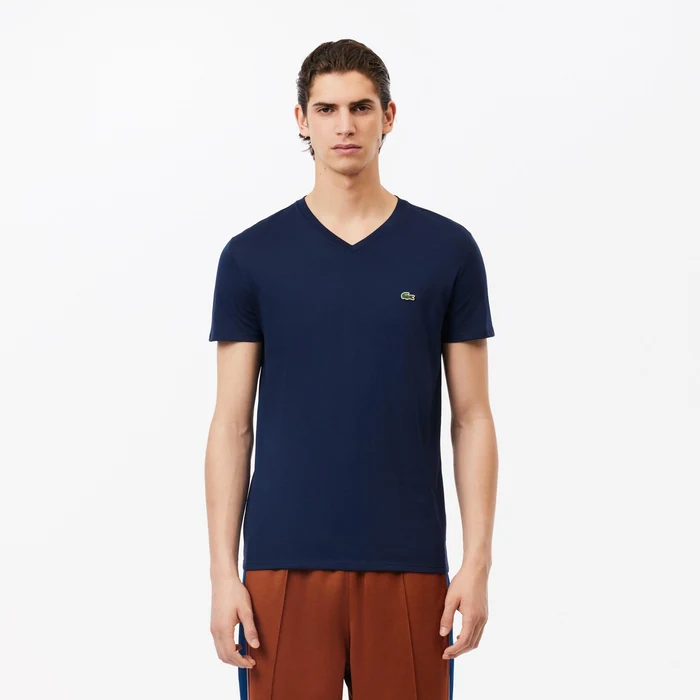 Lacoste V-neck Pima Cotton Jersey T-shirt