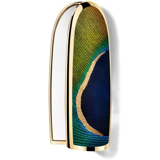 GUERLAIN ROUGE G CASE MAJESTIC FEATHERS PEACOCK