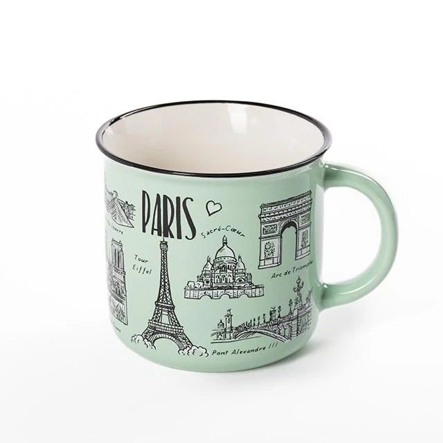 Souvenir de Paris Green mug