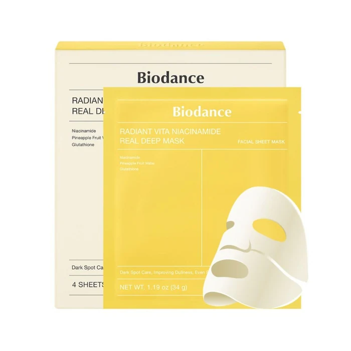 BIODANCE Radiant Vita Niacinamide Real Deep Mask 1box