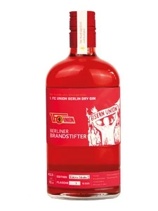 Berliner Brandstifter Ber.Brandst. Gin Union Ed. . 1. FC Union Berlin Dry Gin with three fan motifs