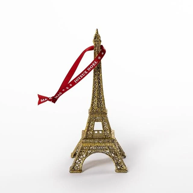 Souvenir de Paris Gold glitter eiffel tower suspension 5,5 in