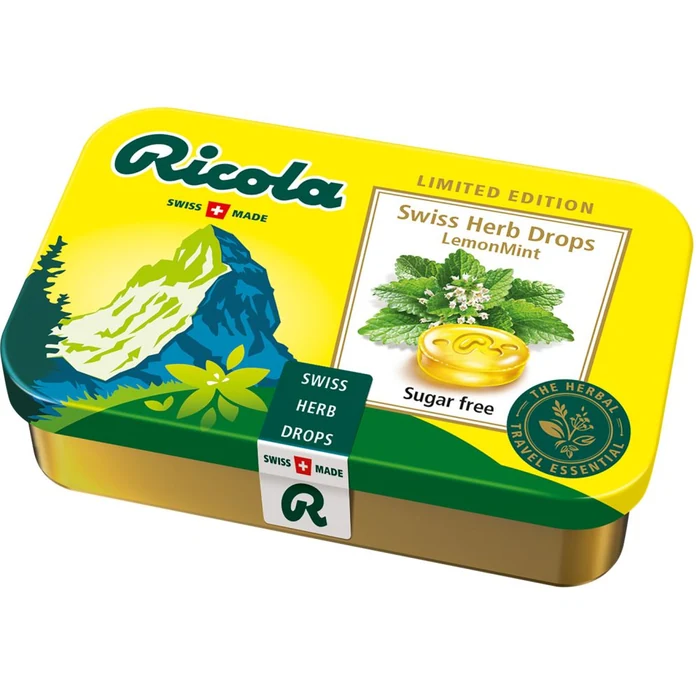 Ricola Lemon Mint Sugfree Herb Drops Tin 75g