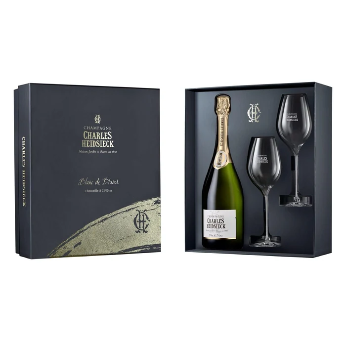 Charles Heidsieck Giftbox Blanc de Blancs + 2 glasses